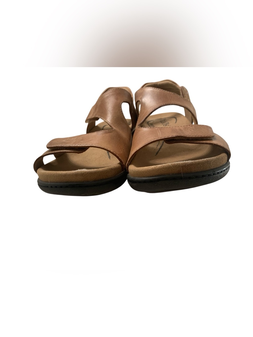 Taos Serene Carmel Leather Hook/Loop Sandals Sz 10 - Picture 5 of 9